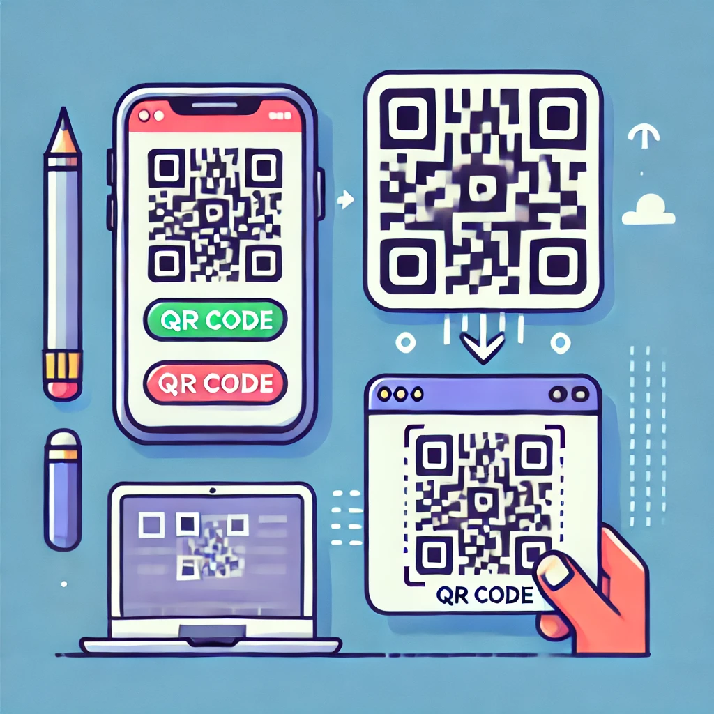 smartphone displaying a QR code generator app