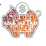 qrcode inside bank shape