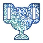 QR Code inside trophy Shape