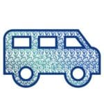 QR Code inside Van Shape
